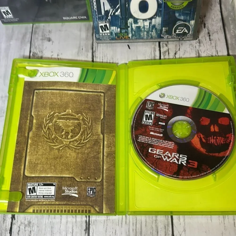 Microsoft Xbox 360 lot of 6 Games Mass Effect 3‎ NEW Gears of War 3 Deadrising 2